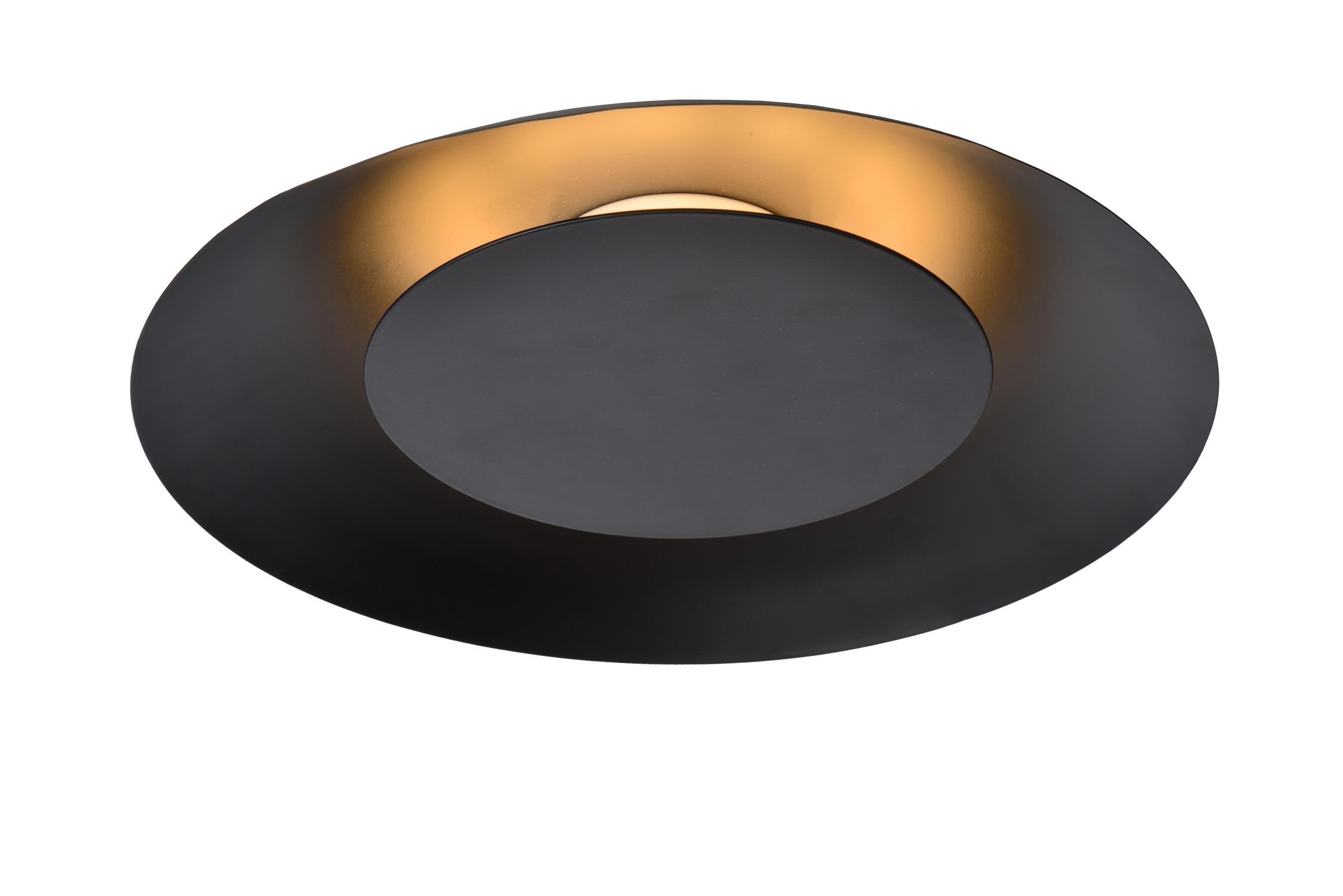 B&Q -  Foskal Modern Flush Ceiling Light 34.5Cm- Led1X12W 2700KBlack