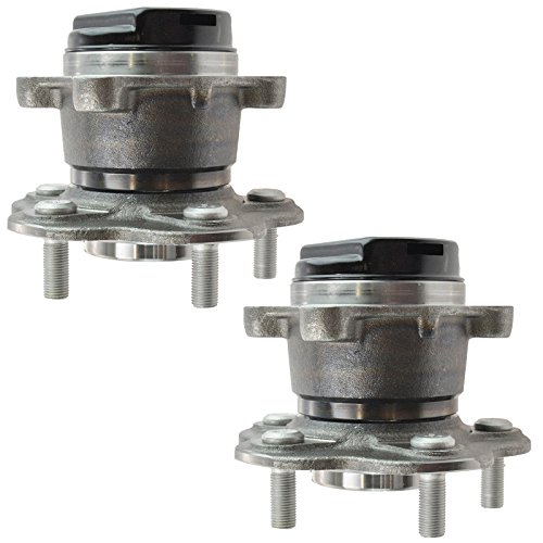 Image of TRQ Rear Left and Right Wheel Bearing and Hub Assembly Set 2 Piece Compatible with 08-13 Nissan Rogue Front Drive 11-17 Juke 14-15 Rogue Select 11-12