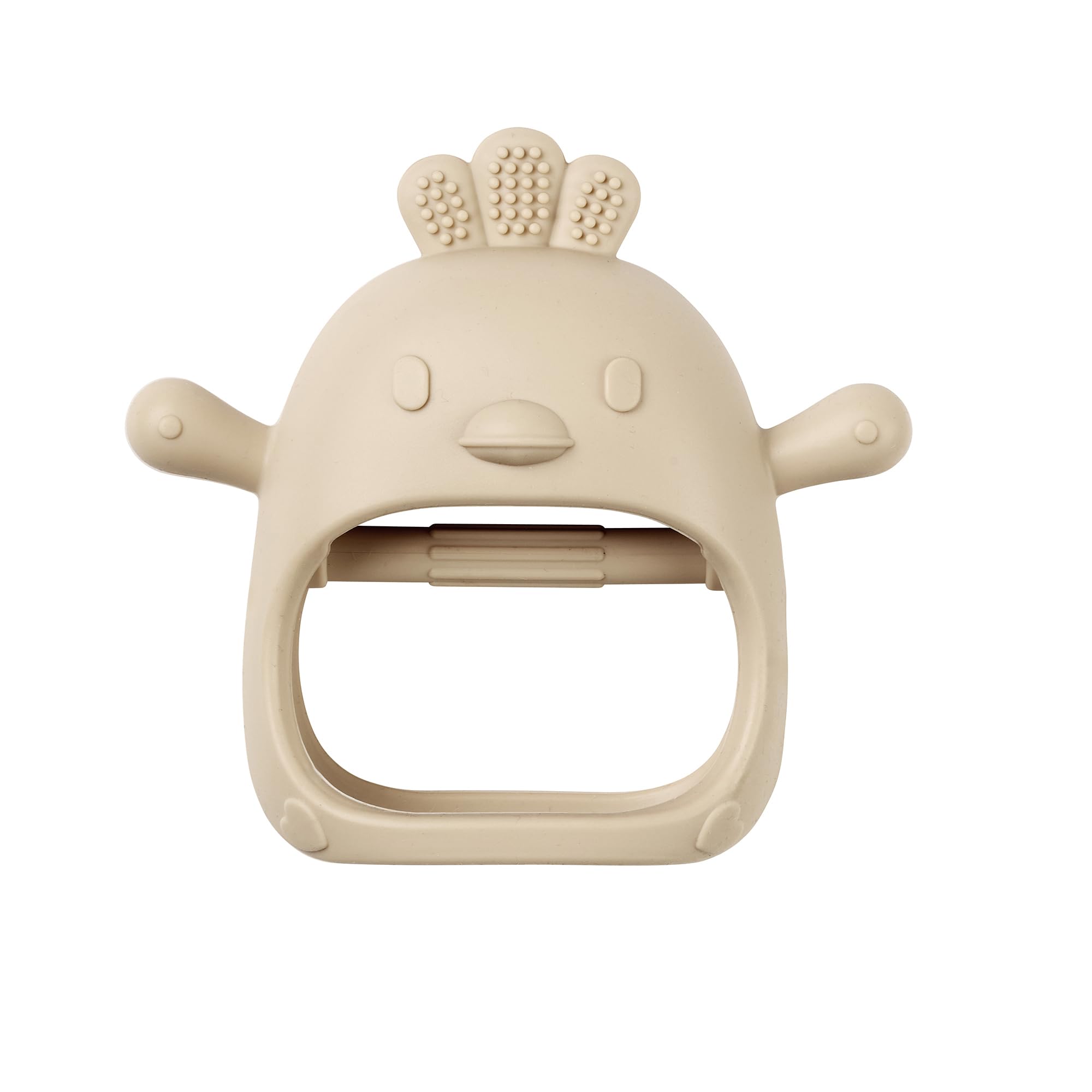 Nattou Handschuh-Beißring aus Silikon, BPA-frei, Ca. 11,5 cm, Silicone, Tonfarben