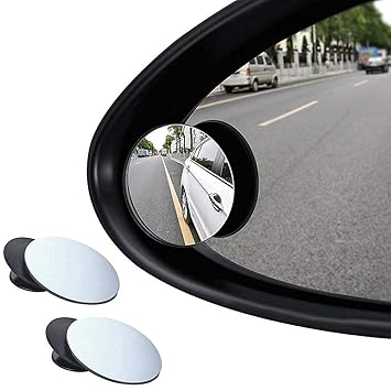 Car ound HD Glass Frameless Convex Rear View Mirror (Cars, Trucks,Other Pack of 2)