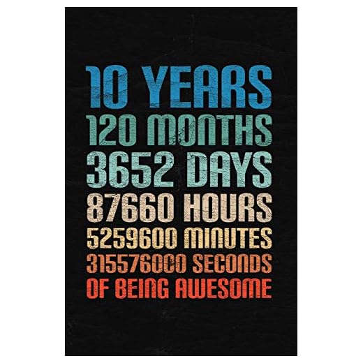 10 Years Of Being Awesome: Happy 10th Birthday 10 Years Old Gift for Boys & Girls
