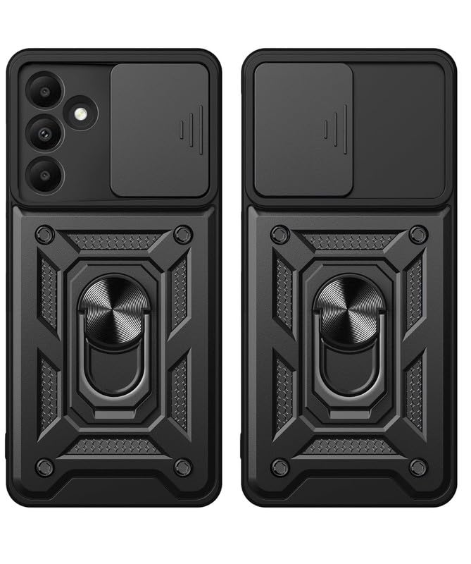 SmartLike Tough Armor Samsung Galaxy M35 5G, Bumper Back Case Cover | Ring Holder & Sliding Camera Shield Cover | 360 Degree Protection Back Case Cover for Samsung Galaxy M35 5G - Black (B0DBVR1P7T) Amazon Price History, Amazon Price Tracker