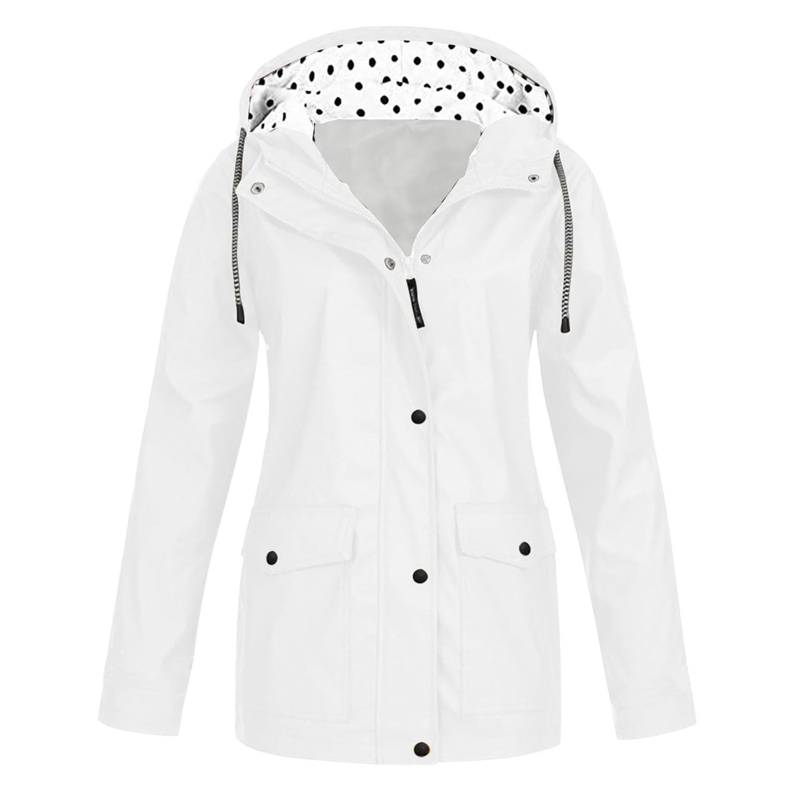 Generisch Chubasquero para mujer, impermeable, transpirable, resistente al viento, para exteriores, senderismo, chaqueta de ciclismo con capucha A21
