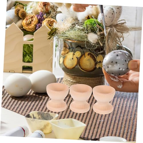 Happyyami 6stücke Teiliges Set Aus Holz-Ei-bechern Unvollendete Eierhalter Für Für Ostern Und Kinderhandwerk Vielseitig Einsetzbar Küche Und Restaurant – Bild 6