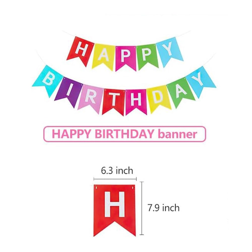 Guirlande à Fanions Happy Birthday Confetti Party Anniversaire