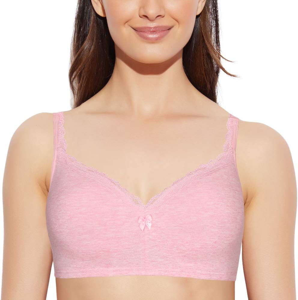 Smoothening Women's Cotton Everyday Balconette T-Shirt Bra - All Day Comfort, Full Support, Padded, Wirefree, Medium-Coverage - A017