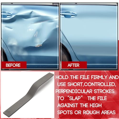 Image of Lasnten Slapping File Coarse Cut Shrinking Metal Smoothing Bodywork Tools Auto Body Hammer for Smoothing and Alignment Files Tools for Metal Auto Dent Repair Slapper