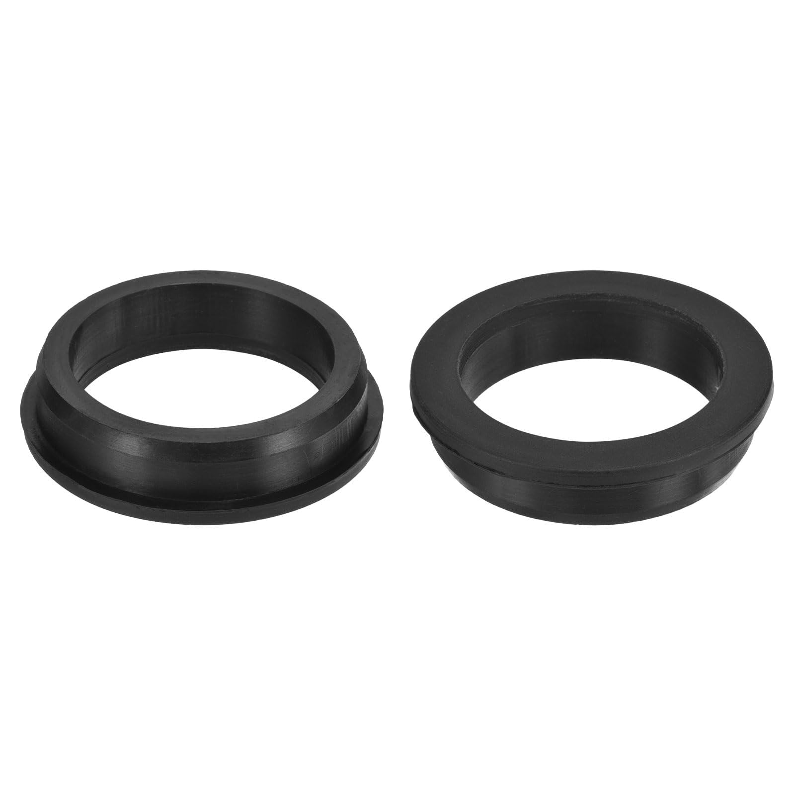 Unifizz 2Pcs Rubber Grommet 2-3/8"(60mm) Drill Hole, 1-15/16"(49mm) ID Hole Top Hat Grommet Black Silicone Hole Plug Gasket for Automotive, Machinery and Wiring Applications