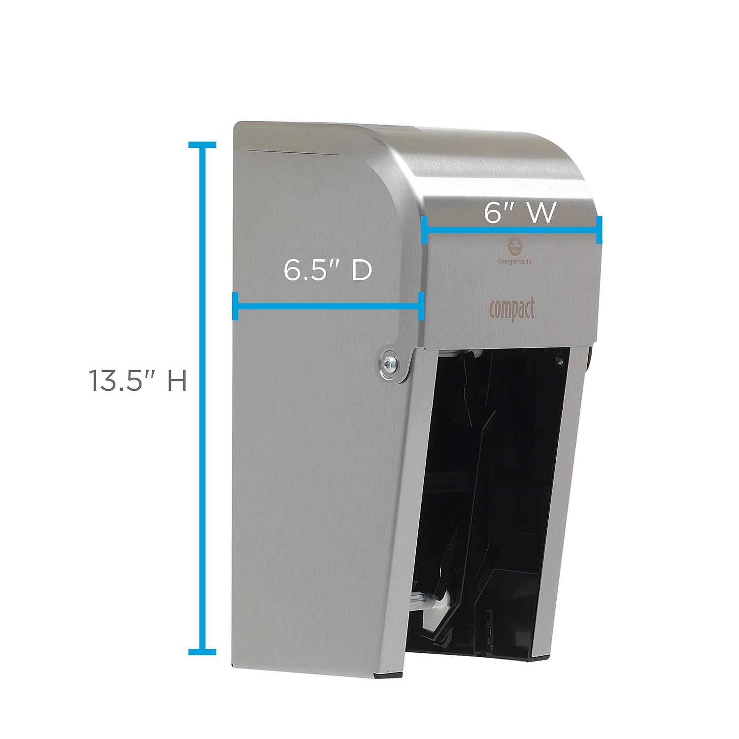 Compact Vertical Double Roll Coreless Tissue Dispenser
