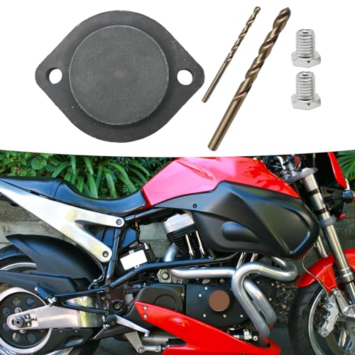 Image of UOIENRT Motorcycle Engines Frame Stud Drill Plate Repair Tool, 1 /4 inch and 1 /8 inch Drill with Steel Insert Replacement for Harley Buell Motorcycles