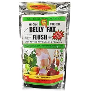 High Fiber Belly Fat Flush Plus Fast Acting Fat Burning - Eliminar la grasa del Abdomen - Appetite Suppressant, Flush Out Belly Fat, Boost Health & Energy/Weight Loss Formula - Omega 3, 6 & 9