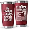 Mothers day gifts gifts for mom from daughter son husband mom gift mama coffee cup my favorite child gave me this cup birthday mothers day christmas gift idea 20 oz tumbler red  urban country home decor