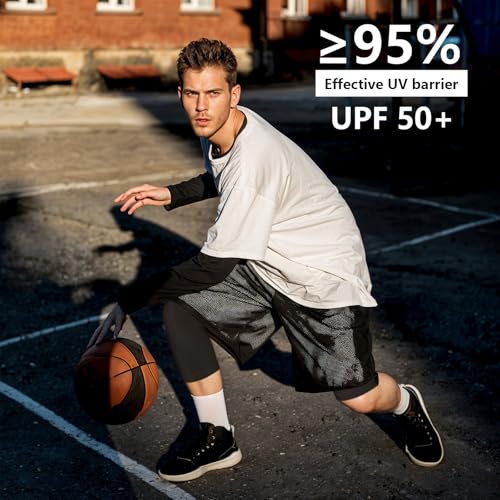 1Pack Basketball Leggings 3/4 One Leg Compression Tights Men Youth, Boys Compression Leggings Athletic Base Layer Pants for Sports Training Football Basketball (10-15 Years Old) White4