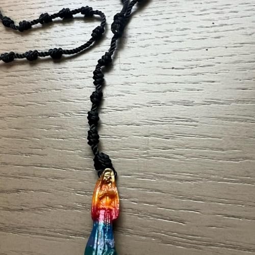 Santa Muerte thread rosary. Rosario de hilo de la Santa Muerte. (7 powers)2
