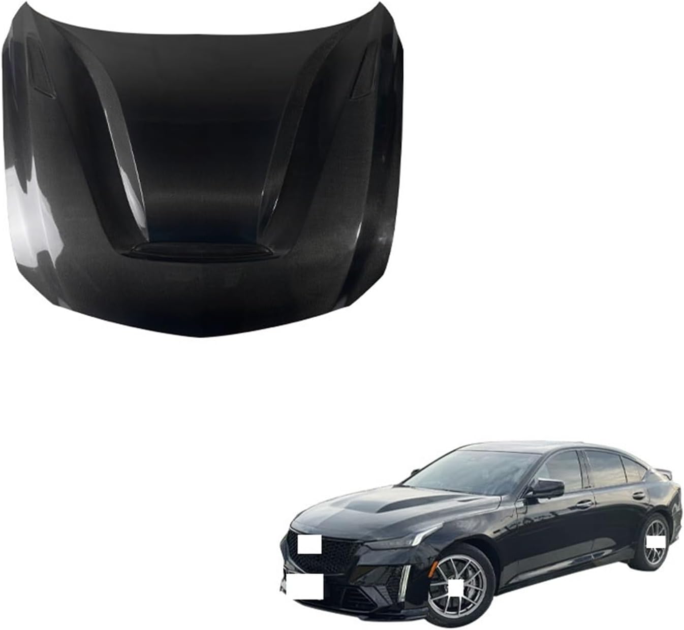 Car Modification Accessories Engine Cover Carbon Fiber Front Bonnet Compatible With CT5 Engine Hood