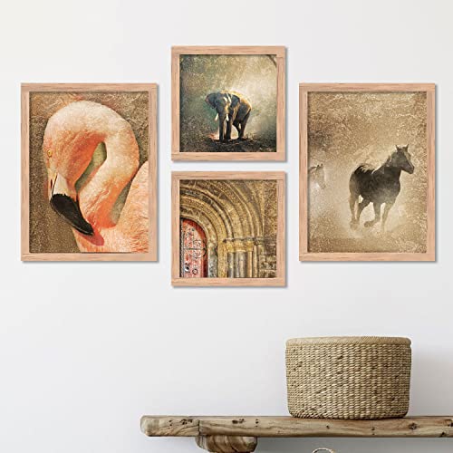 Image of Kotart Paintings Modern Art Wall Decor Framed Paintings for Bedroom Room Living Room - Framed Wall Posters /Paintings with Frame - Paintings for Wall Decoration Set of 4 (Art 8, Small (10x13 or 10x10 inch))