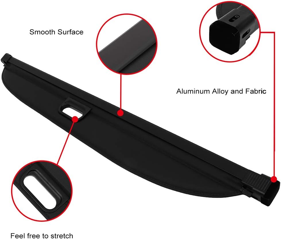 ECCPP Rear Cargo Cover Security Shade Retractable Shield 2013-2016 for Mercedes-Benz for GL350 3.0L Flexible