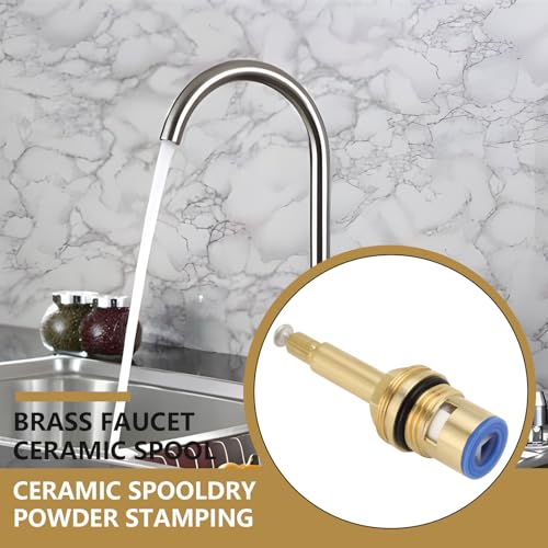 Miniatura 2 de Lt Easiyl Bsp Cartucho De Válvula Para Grifo De Baño De Ducha Azul De 1 2 Cartucho De Grifo De Cerámica De 20 Tetes De Cuarto De Vuelta En El Sentido De Las Agujas Del Reloj Para Abrir