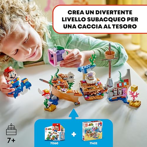 Super Mario Pack di Espansione Il Veliero Sommerso di Dorrie, Giochi per Bambini da 7 Anni con Barca Giocattolo da Collezione e 4 Personaggi, Regalo per Gamer da Abbinare a Uno Starter Pack 71432 - Lego - Immagine 2