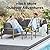 VONZOY 6 Pieces Patio Furniture Set, Wood-Look Metal Outdoor Sectional Furniture Conversation Set, L Shape Patio Couch with Side Table, 6.5" Thick Olefin Cushions for Garden, Backyard, Deck(Dark Grey)