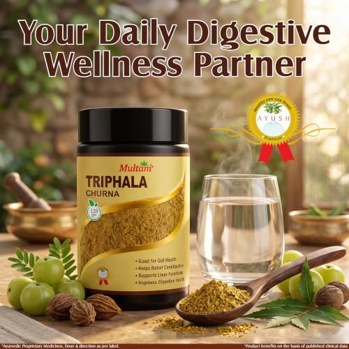 Image of Multani Triphala Churna (120gm) | Ayurvedic Digestive & Constipation Relief Powder | Natural Blood Purifier