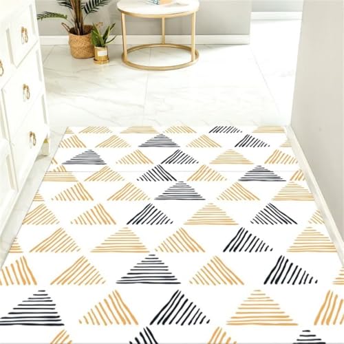 Tapis antidérapant jaune 140x200cm lavable et sécurisé