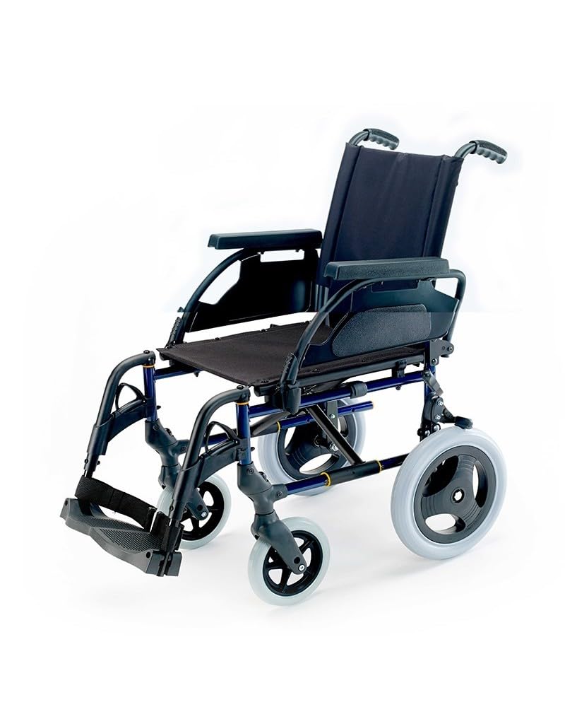 Breezy Premium Folding Wheelchair with Wheels 24" - 46, SELENIO GRAY, NEUMATICAS