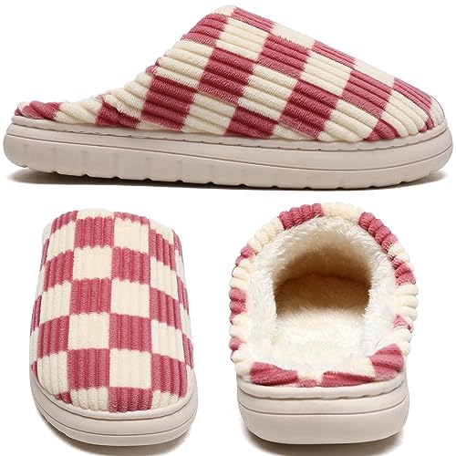 Image of Guyarns House Slippers for Women & Men - Fuzzy, Casual Indoor /Outdoor Shoes with Memory Foam & Faux Fur Lining