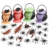 Halloween Bath Bombs Gift Set 4 Witches Brew Cauldrons Fizzy and Bubble 7 oz/Each Bath Bombs with Surprise Scary Toys Inside for Kids! 4 Cauldrons!