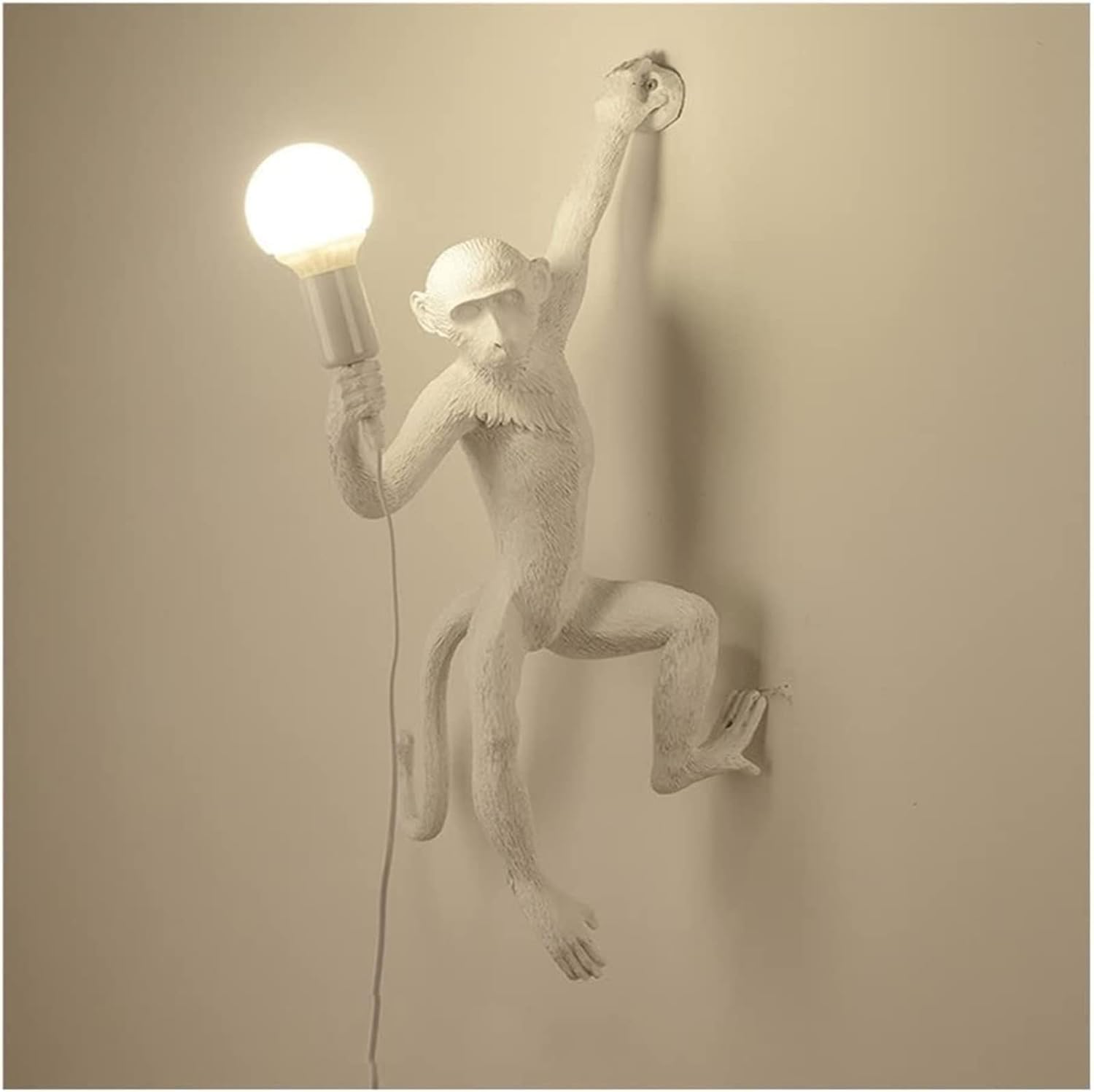 YYingYYue Funny Monkey Lamp, Resin Wall Application, Modern Creative Wall Lamp, Home Decor Wall Light, Industrial Art Light for Living Room Corridor,A