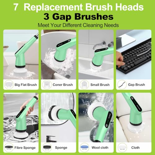 Image of Dreazu Electric Spin Scrubber, Cordless Shower Cleaner Brush for Bathroom