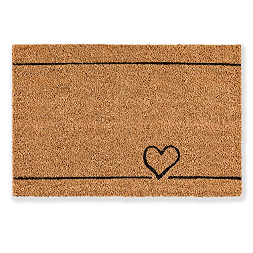 Carpido Felpudo diseño líneas corazón Coco - Pista Limpia 40x60 c...