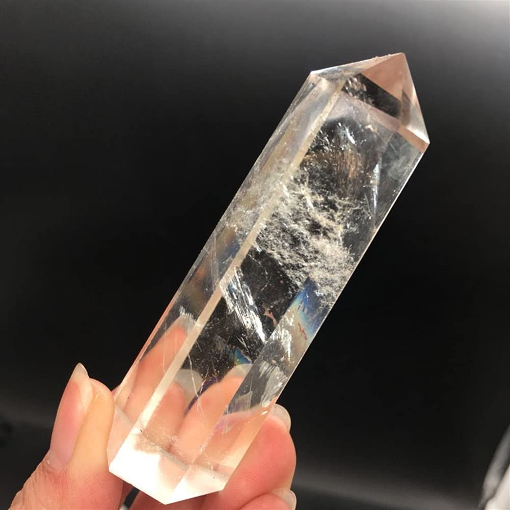 8 Uds Cristales de Cuarzo Transparentes Puntas de Varita obelisco Cristales de Cuarzo Transparentes Naturales Piedras for Piedras Inicio Colecciones