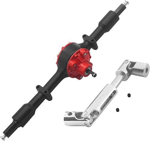 Share Goo RC Gear Eje de puente de carcasa de eje trasero con eje de transmisión compatible con WPL D12 RC Car Upgrade Parts