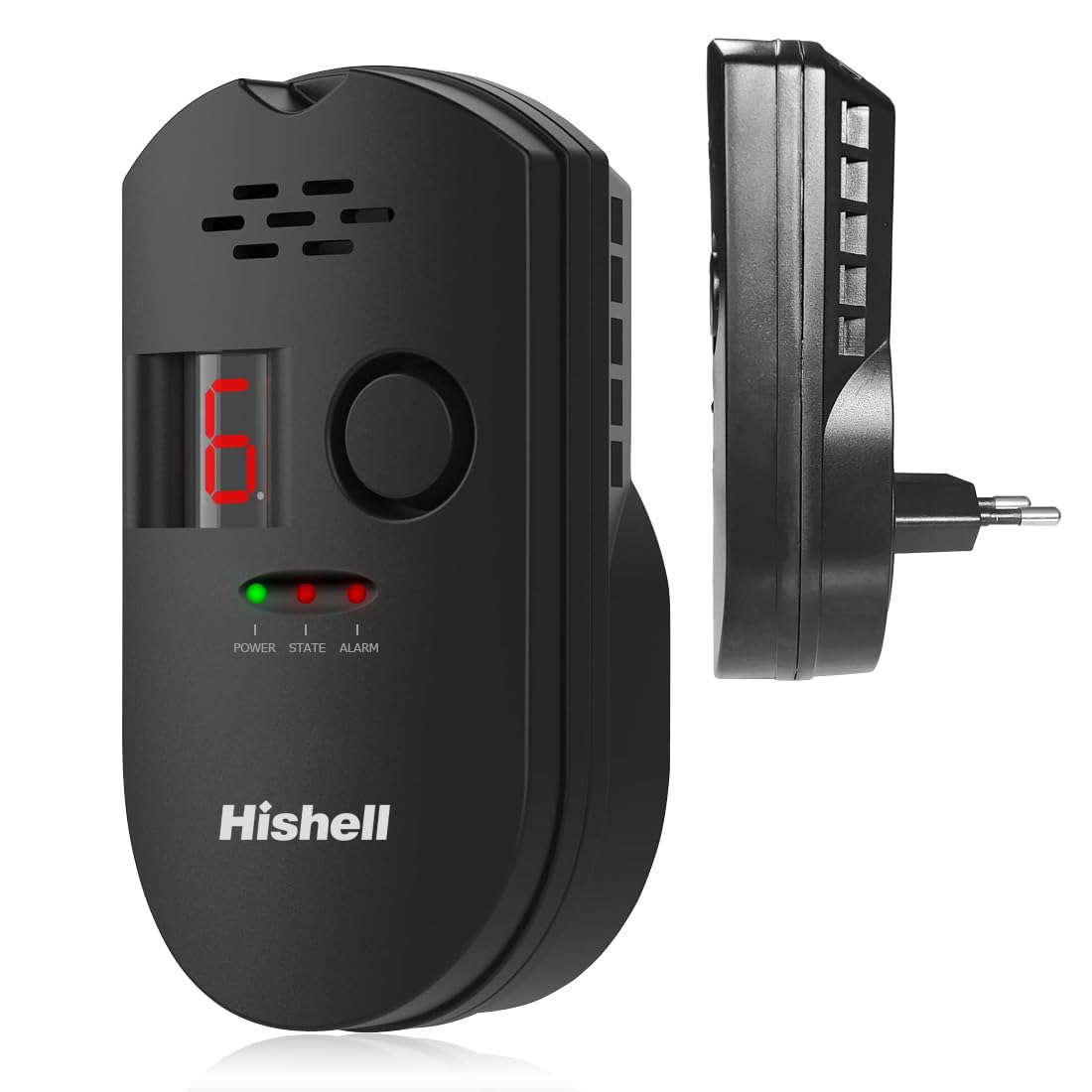 Gasmelder, steckbarer LPG-Erdgas Alarm, tragbarer brennbarer Gasdetektor mit akustischem und visuellem Alarm für Methan, Propan, Butan in Küche, Haus, Wohnmobil