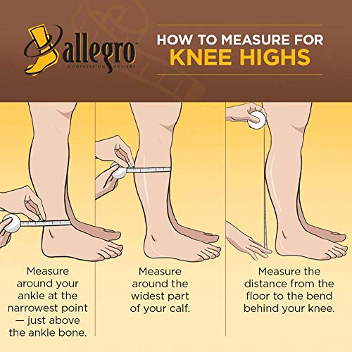 Image of Allegro 15-20mmHg Essential 17 Sheer Support Open Toe Compression Sock - Comfortable, Open Toe, Knee High Support Stockings