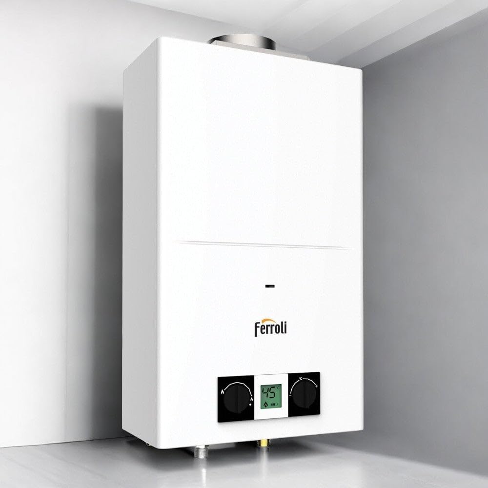 Scaldabagni scaldacqua murale a Gas tiraggio Naturale Camera Aperta Pegaso Eco 11 gpl Ferroli