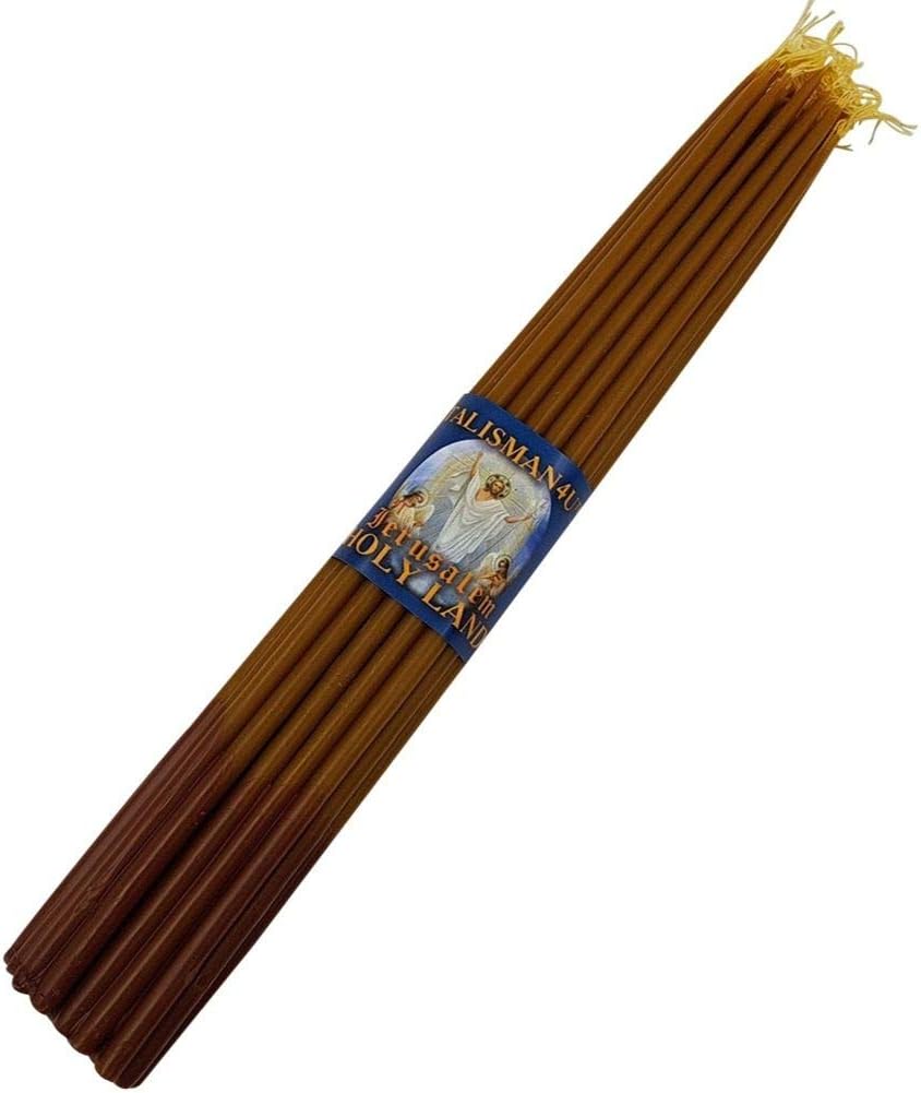 33 Natural BEESWAX TAPER CANDLES 11" Tall Blessed Church
