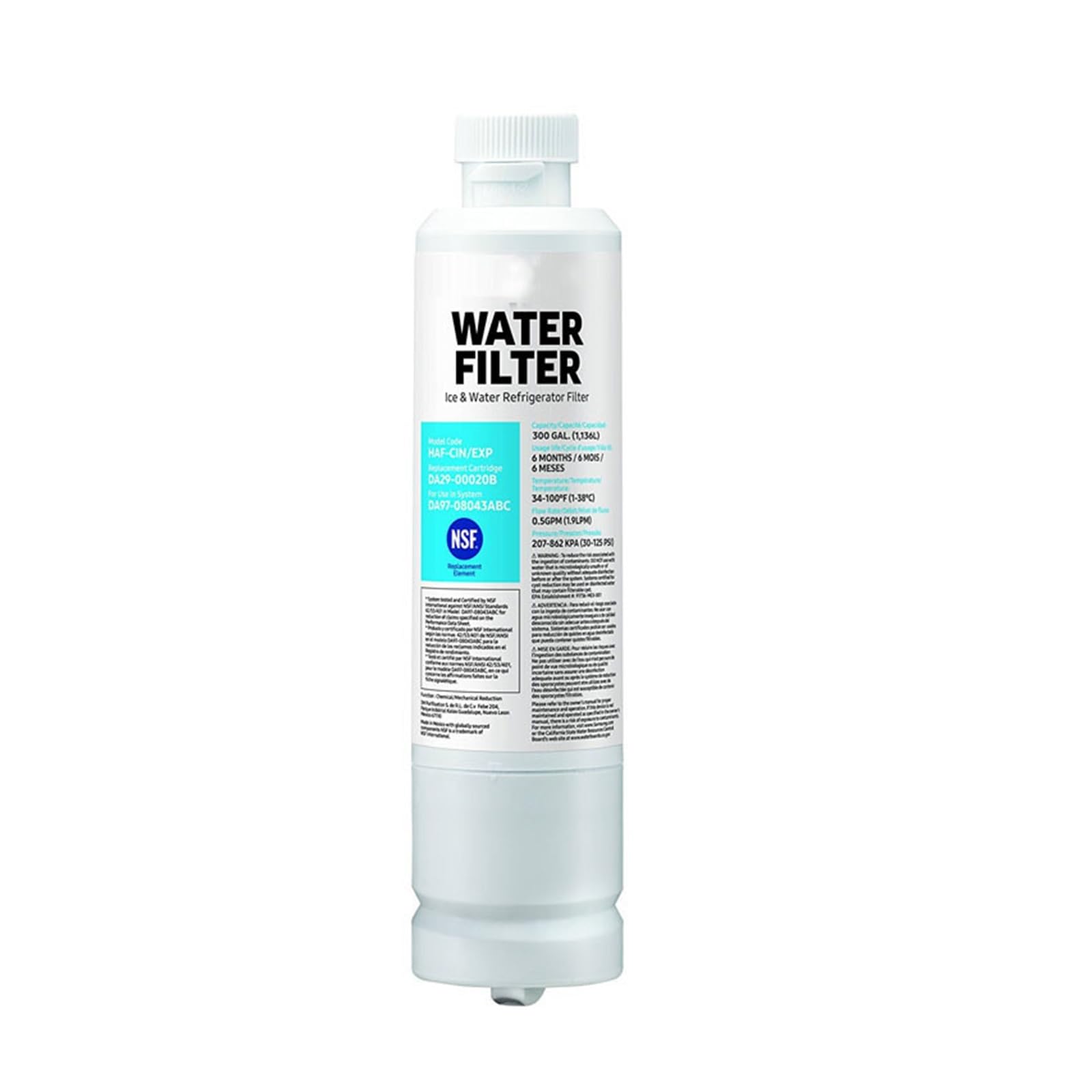 1 unidad de repuesto de purificador de agua con filtro de carbón for refrigerador, Compatible con Samsung Natural, reemplaza Da29-00020b