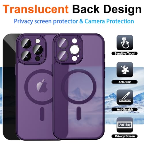 Image of for iPhone 16 Pro Case with Privacy Screen Protector, Purple