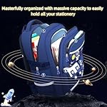 Kids Backpack for Kids, Lightweight Waterproof Blue Backpack for School, Astronaut-themed Kindergarten Elementary School Kids Students Girls and Boys Backpack （Includes astronaut-themed accessories​） - Image 3