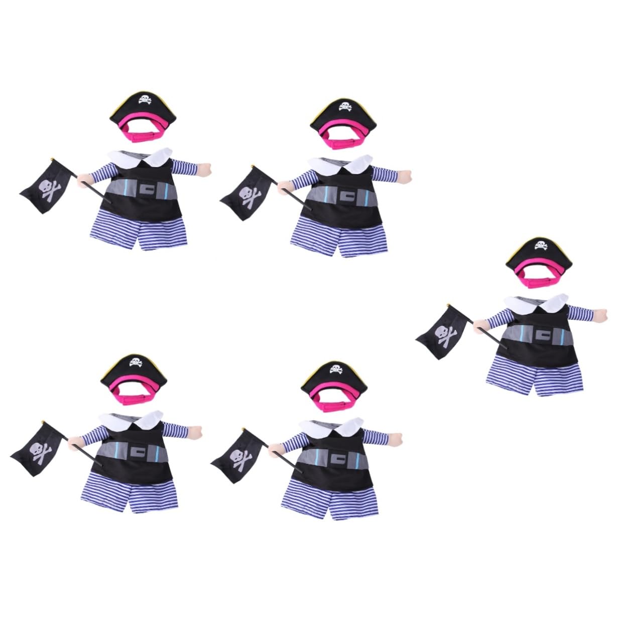 SUPVOX 5sets Costume Da Pirata Per Animali Domestici Cappello Resistente e Confortevole Per Cani e Gatti Per Feste Tema e Cosplay Design Creativo e Unico Taglia