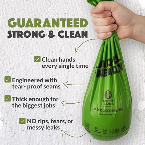 Doggy Do Good - Dog Poop Bags, Unscented, Leak-Proof Standard Size, 180-Pcs | Heavy-duty, Easy-open Dog Bags - 50% Recycled Plastic & 15% Biobased Materials - Trash-bin Ready & Land-fill Friendly