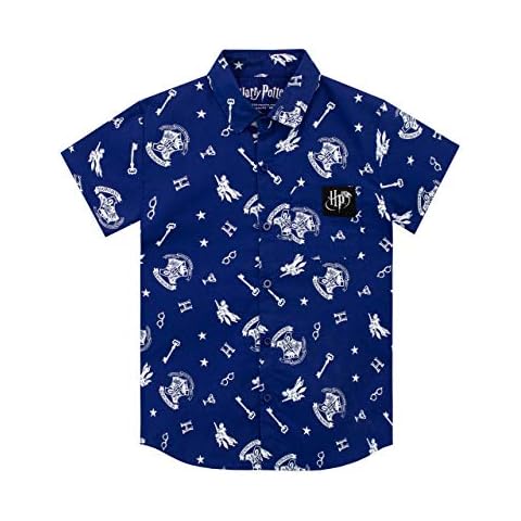 HARRY POTTER Camisa Azul para Niños Manga Corta Cover