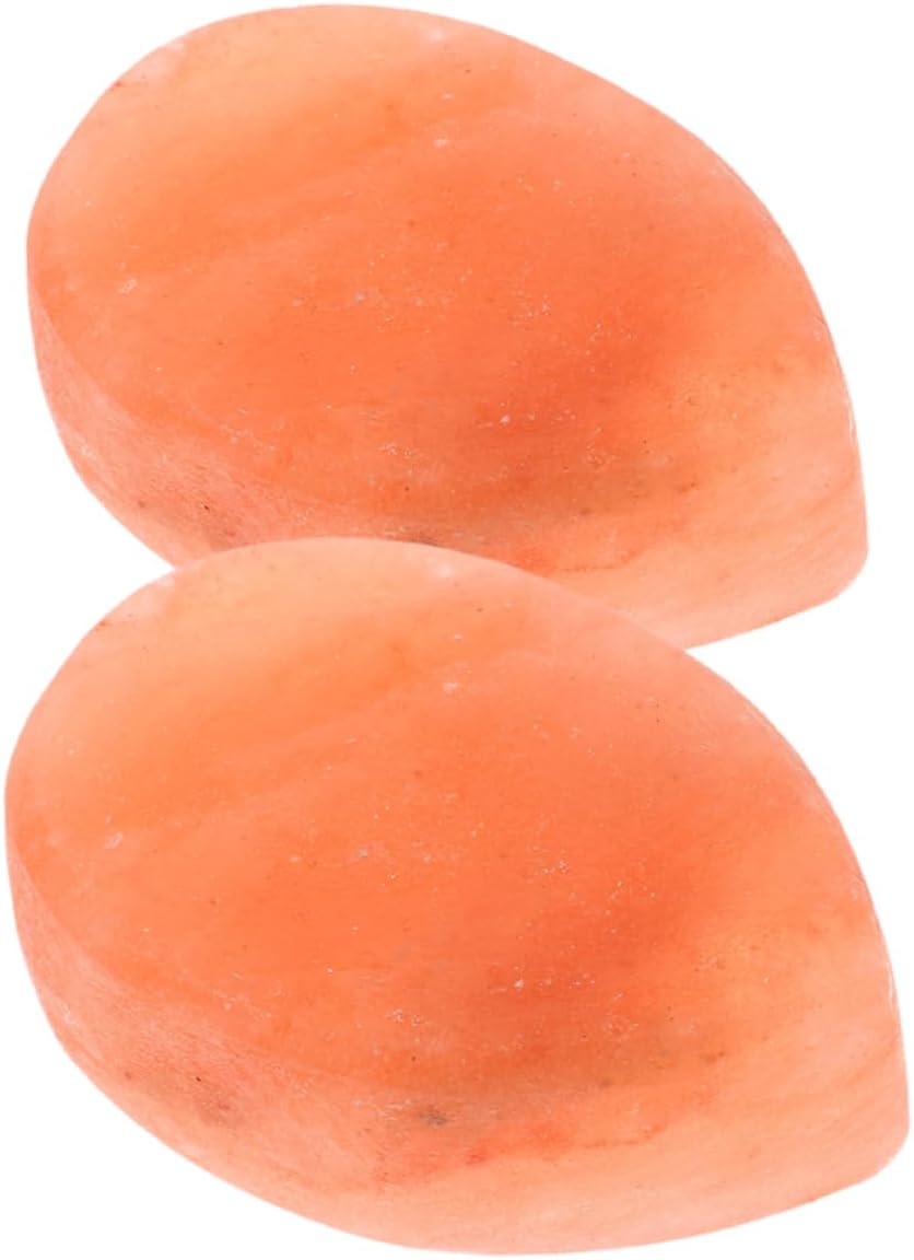 Gatuida 2pcs Natural Mineral Salt Massage Stones Handcrafted Exfoliating Spa Stones for Face Body and Foot Care Salt for Deep Skin Treatment Complexion