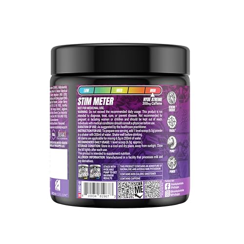 Image of HYDE Xtreme - Hard Hitting Energy Pre Workout Supplement | Caffeine, Beta-alanine, Creatine HCl, L-arginine | For Muscle Pump, Vascularity, Strength and Focus | 15 servings (Pixie Dust)