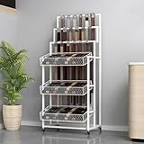 WJFTODAY Regale/Snackständer für den Einzelhandel, Verkaufsregale, für LebensmittelgeschäLebensmittelgeschäfte, Bürobedarfsläden oder Spirituosenläden (Weiß, 80 x 45 x 150 cm / 31,5 x 17,7 x 59 Zoll)