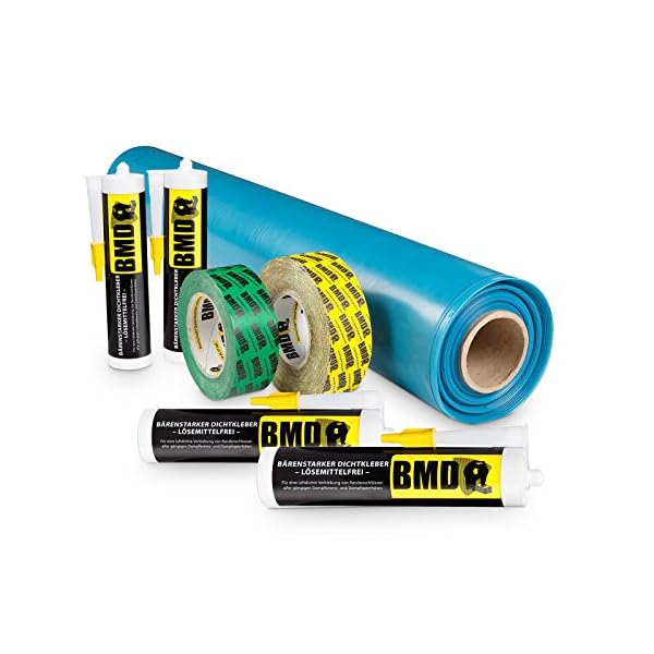 BMD 100m² Dampfbremssystempaket nach DIN 4108 Teil 7 & ENEV Dampfsperrfolie Dampfbremsfolie Dampfbremse Dampfsperre…