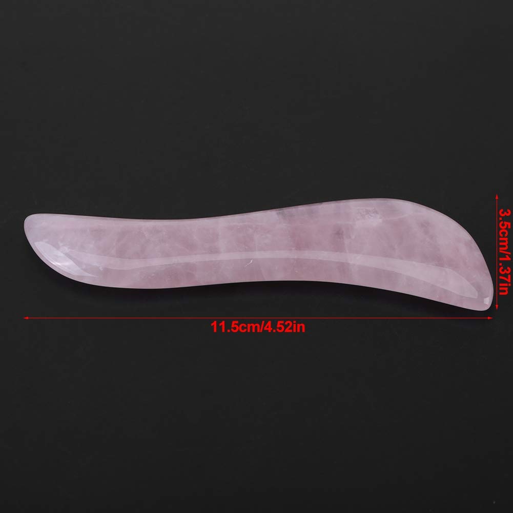 Jadeit Gua Sha narzędzia do masażu skrobania, naturalny kwarc różany tablica Gua Sha do ciała twarzy SPA akupunktury terapia punktowa spust leczenie