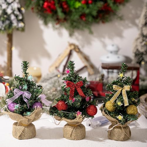 Árbol de Navidad con iluminación pequeña planta artificial luminosa decoración interior hogar 4